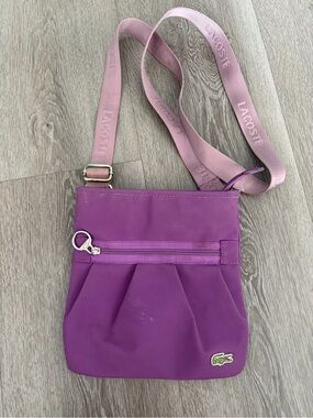 Lacoste Purple Crossbody Bag - Compact Women's Shoulder Bag